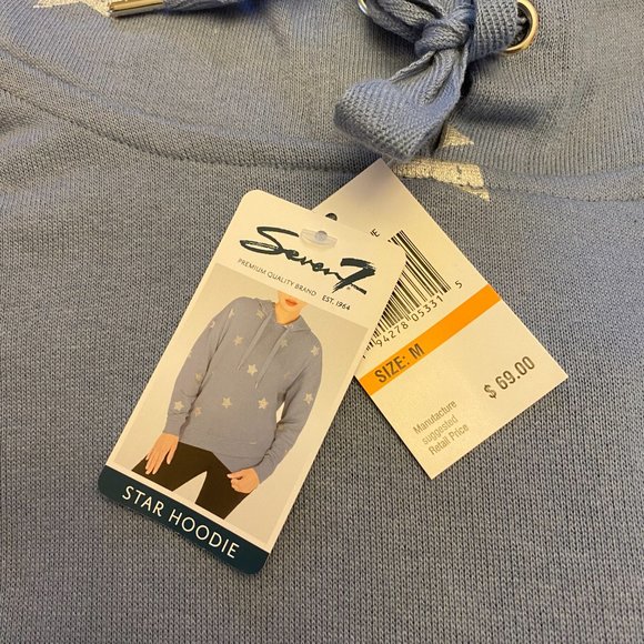Cute NWT Seven7 Sweatshirt Hoodie - Medium - Picture 2 of 2